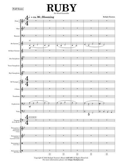 Ruby (2018) For Wind Ensemble (PDF Score)